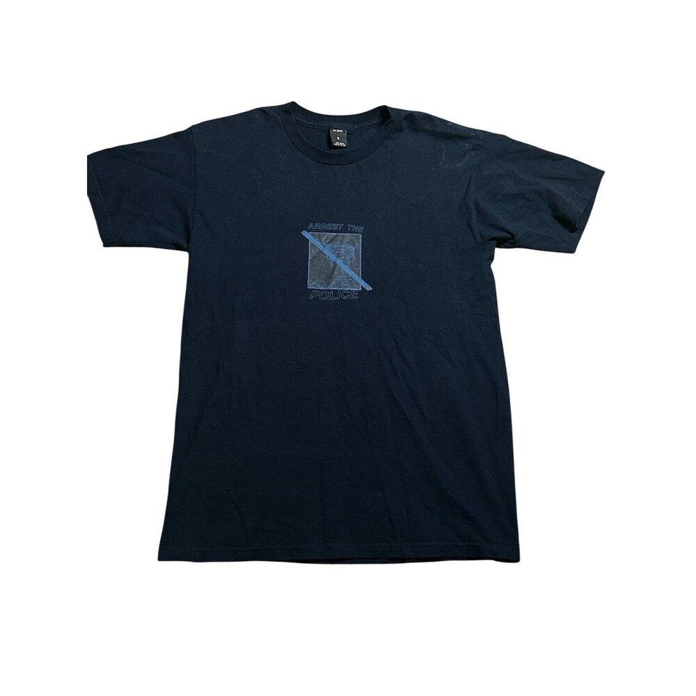 10.Deep Arrest The Police‎ T Shirt Size Small Navy Blue Double Sided Made In USA